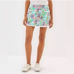 NWT Lilly Pulitzer Lilly Hearts Disney Gardner mini skort size 12 Minnie
